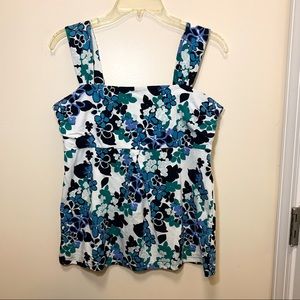 Ann Taylor floral print tank top. Size LP